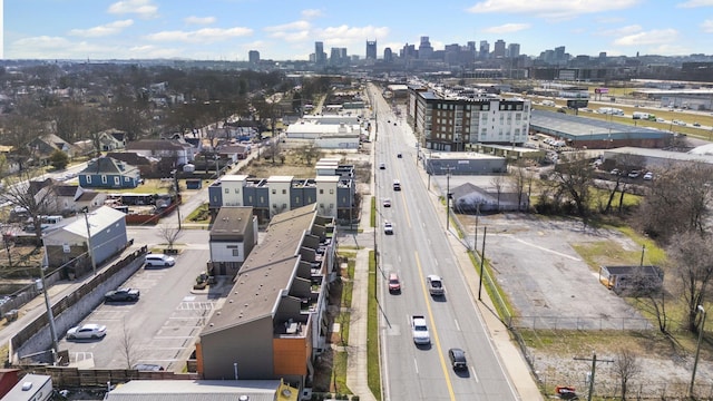 bird's eye view with a view of city