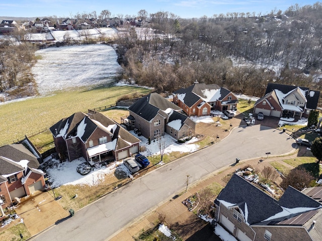 aerial view featuring a residential view