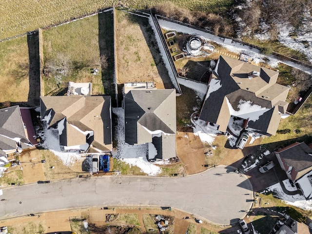 bird's eye view with a residential view