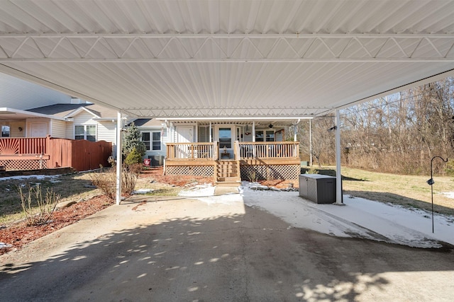 view of patio / terrace with a porch