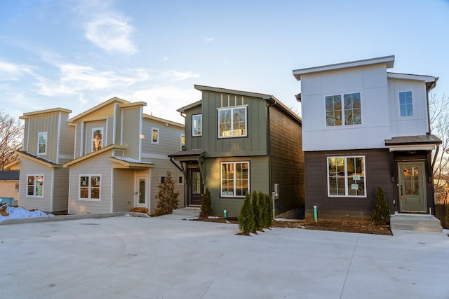 view of front of property featuring board and batten siding