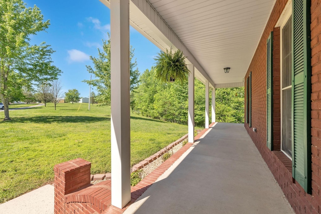 view of patio with covered porch