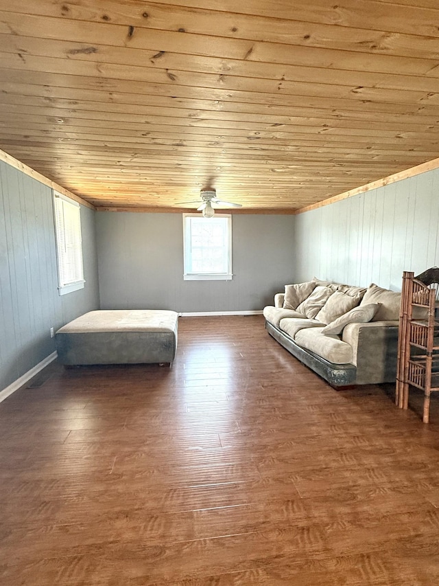 237 County Farm Rd, Ethridge, TN 38456 - unfurnished bedroom with wooden ceiling, baseboards, and wood finished floors