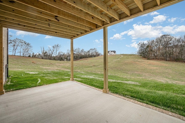 view of patio featuring a rural view