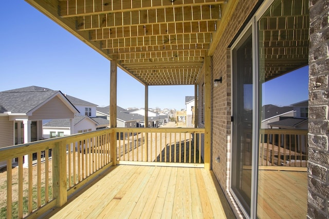 deck featuring a residential view