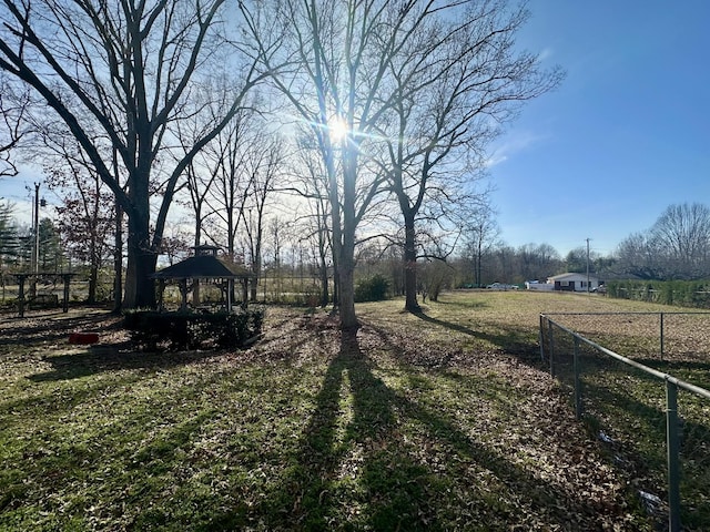 view of yard featuring a gazebo