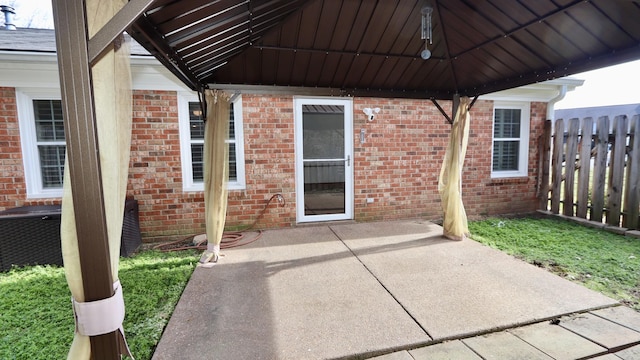 view of patio with fence