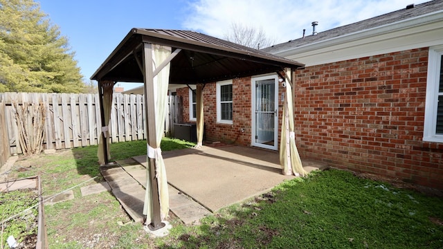 view of patio / terrace with fence