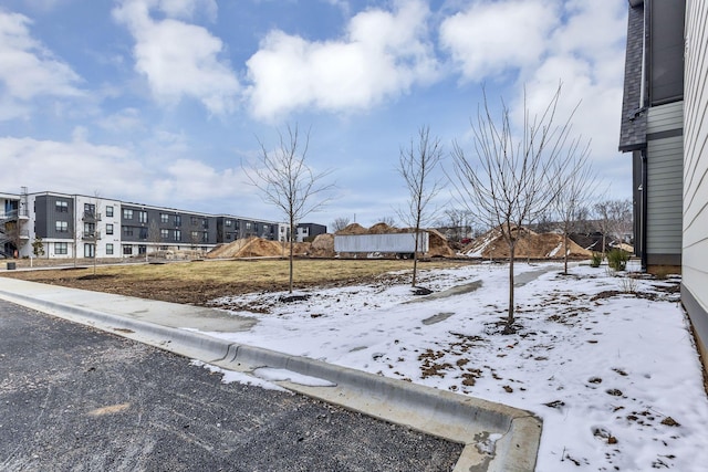 view of snowy yard