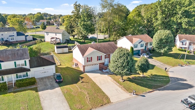 bird's eye view featuring a residential view