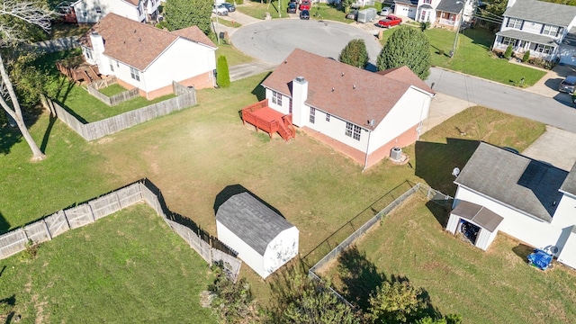 drone / aerial view with a residential view