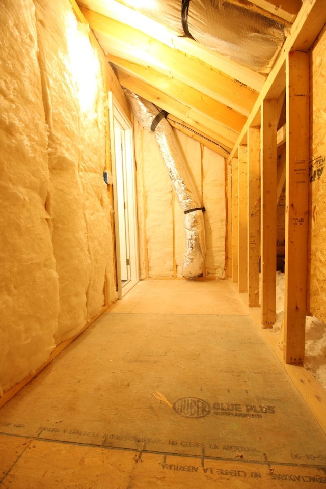 view of attic