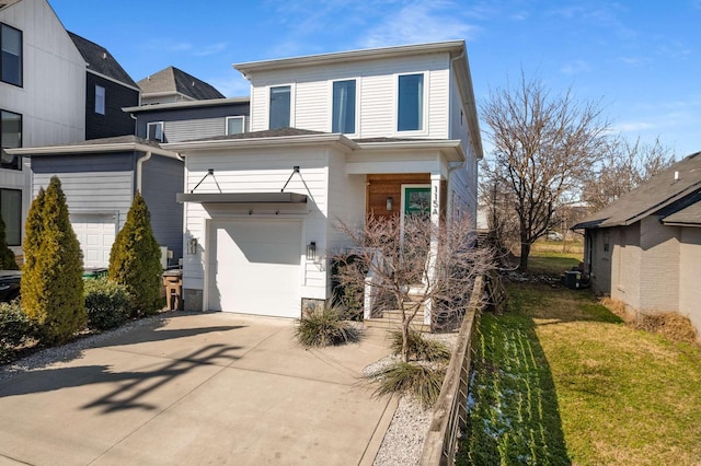 view of front of house with concrete driveway