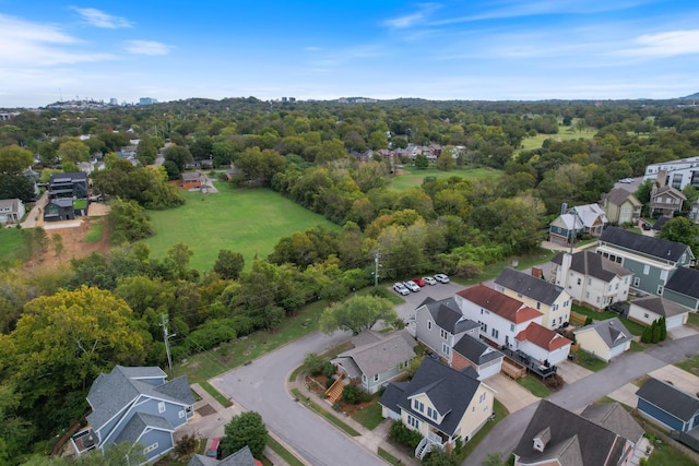 bird's eye view with a residential view