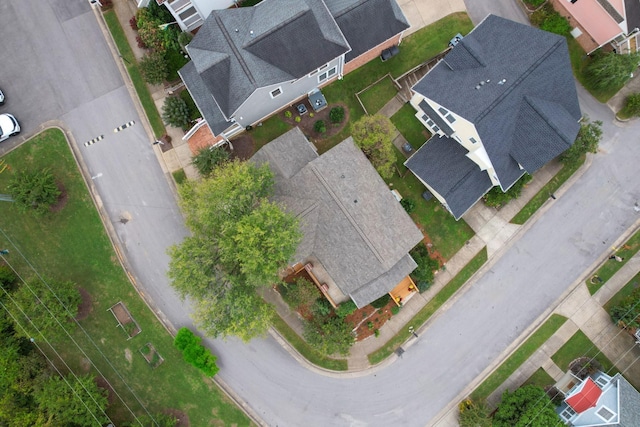 aerial view featuring a residential view