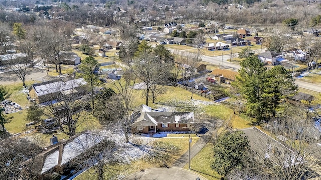 aerial view with a residential view