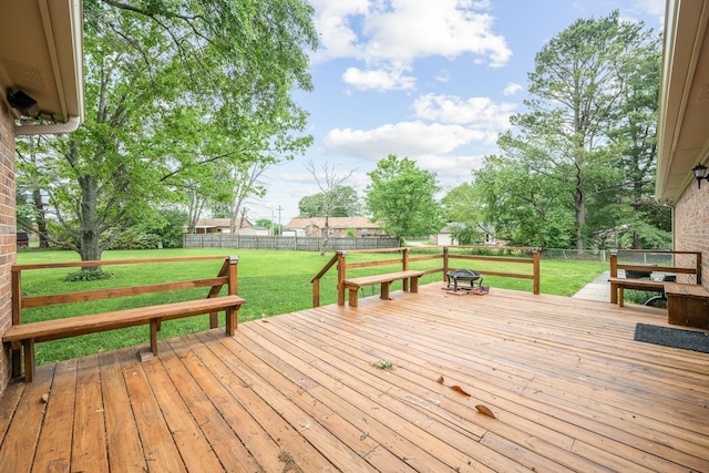911 Squire Ct, Murfreesboro, TN 37129 - deck featuring a yard and a fenced backyard