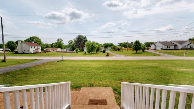 view of yard with a residential view