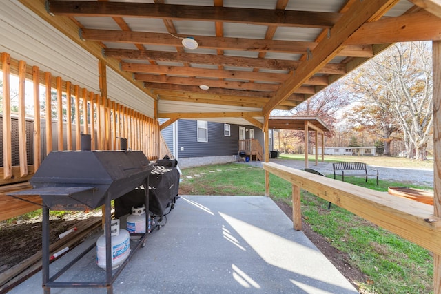 view of patio featuring area for grilling