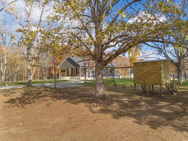 view of yard featuring a gazebo