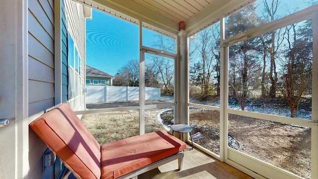 sunroom / solarium with a wealth of natural light