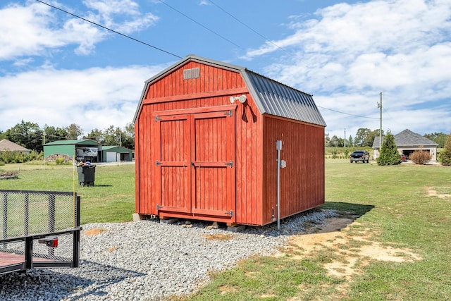 view of shed