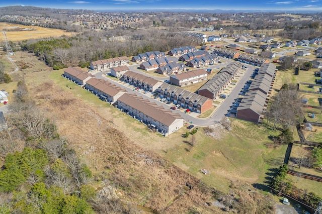 drone / aerial view with a residential view