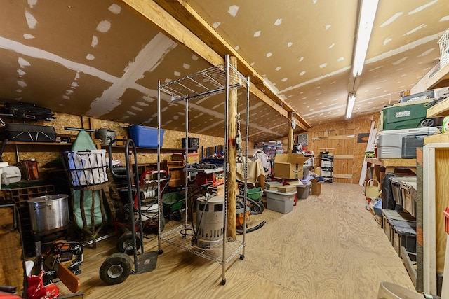 view of storage area