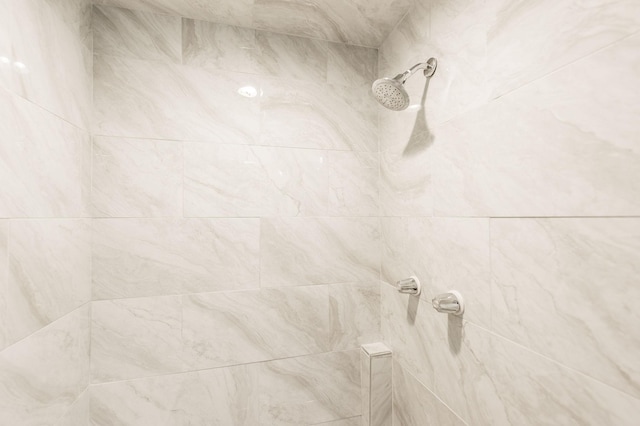 room details with a tile shower