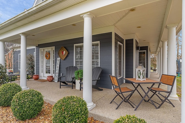 view of patio / terrace featuring covered porch