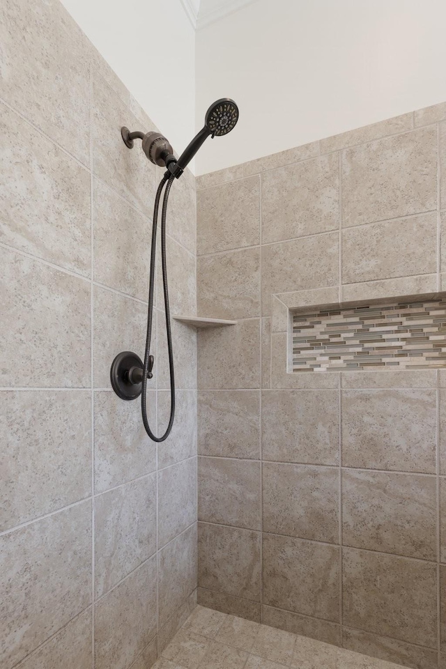 room details with tiled shower