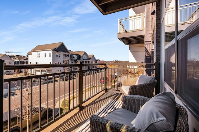 balcony with a residential view