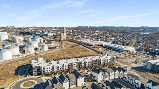 aerial view featuring a city view