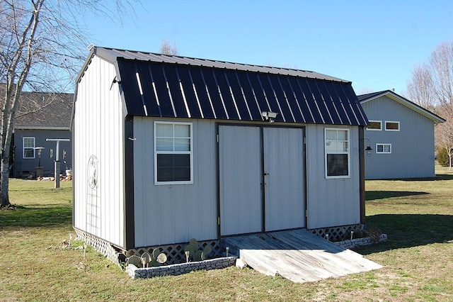 view of shed