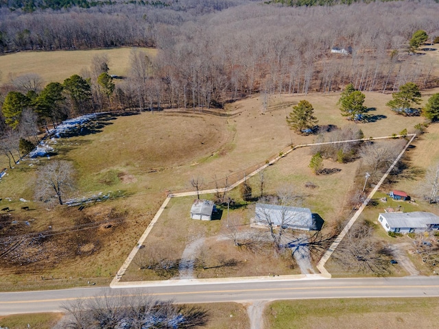 bird's eye view with a rural view