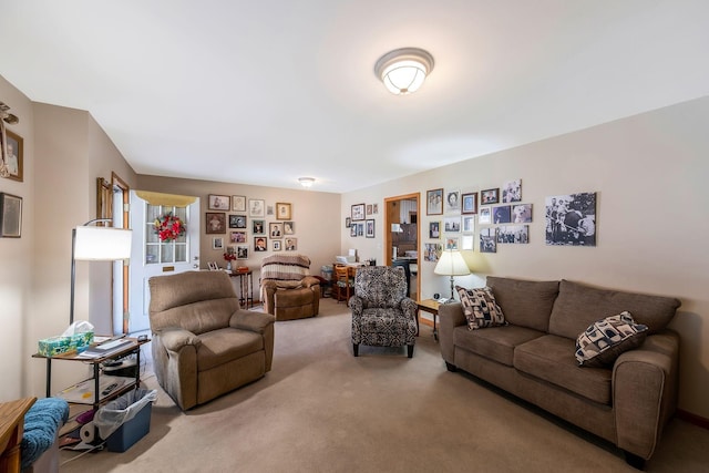 view of carpeted living room