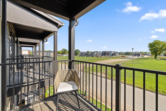 balcony featuring a residential view