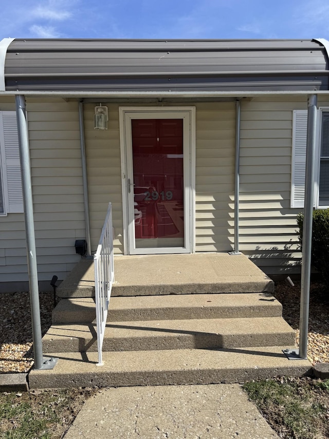 view of doorway to property