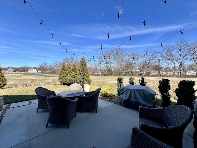 view of patio / terrace with a grill