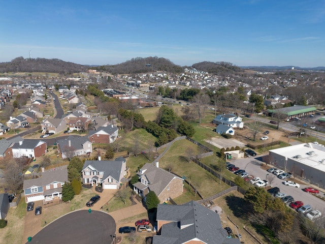 bird's eye view with a residential view