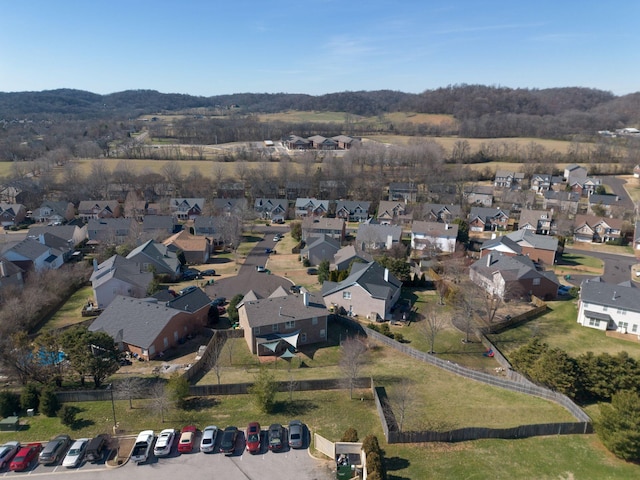 drone / aerial view with a residential view