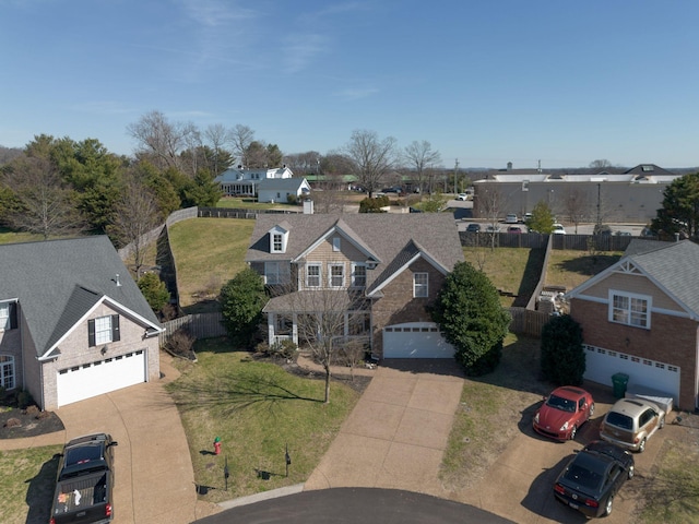 birds eye view of property featuring a residential view