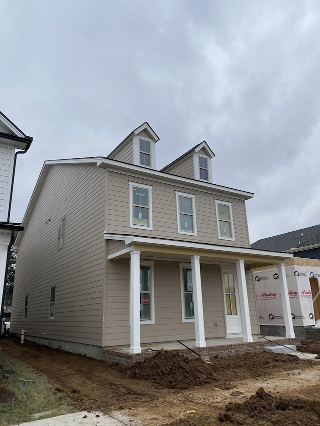 view of front of home with a porch