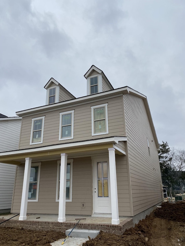 view of front of property with covered porch