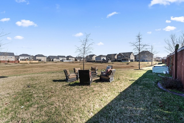 view of yard with a residential view