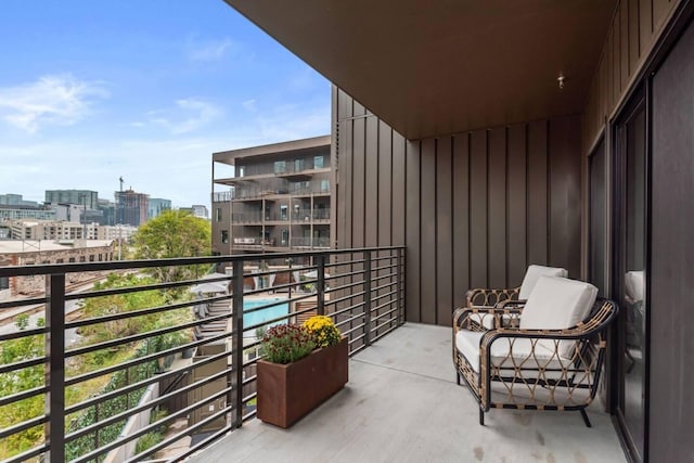 balcony with a city view