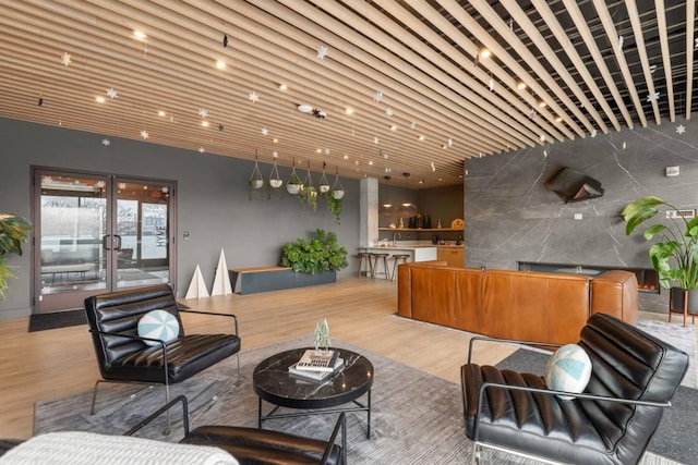 reception area with french doors