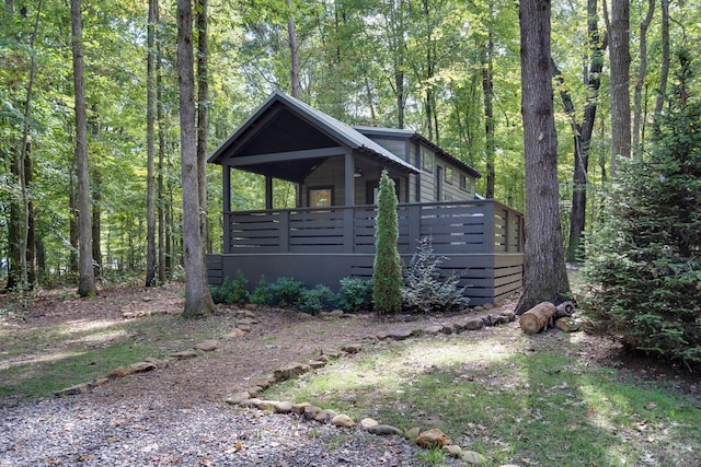 view of rustic home