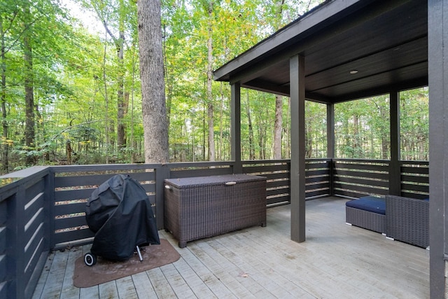 view of patio / terrace with a wooden deck