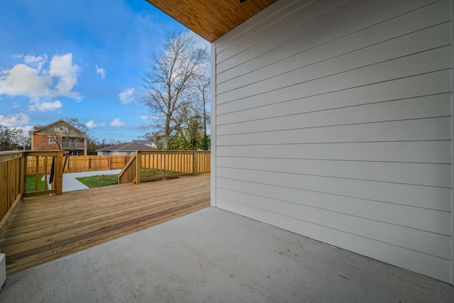 wooden deck with fence